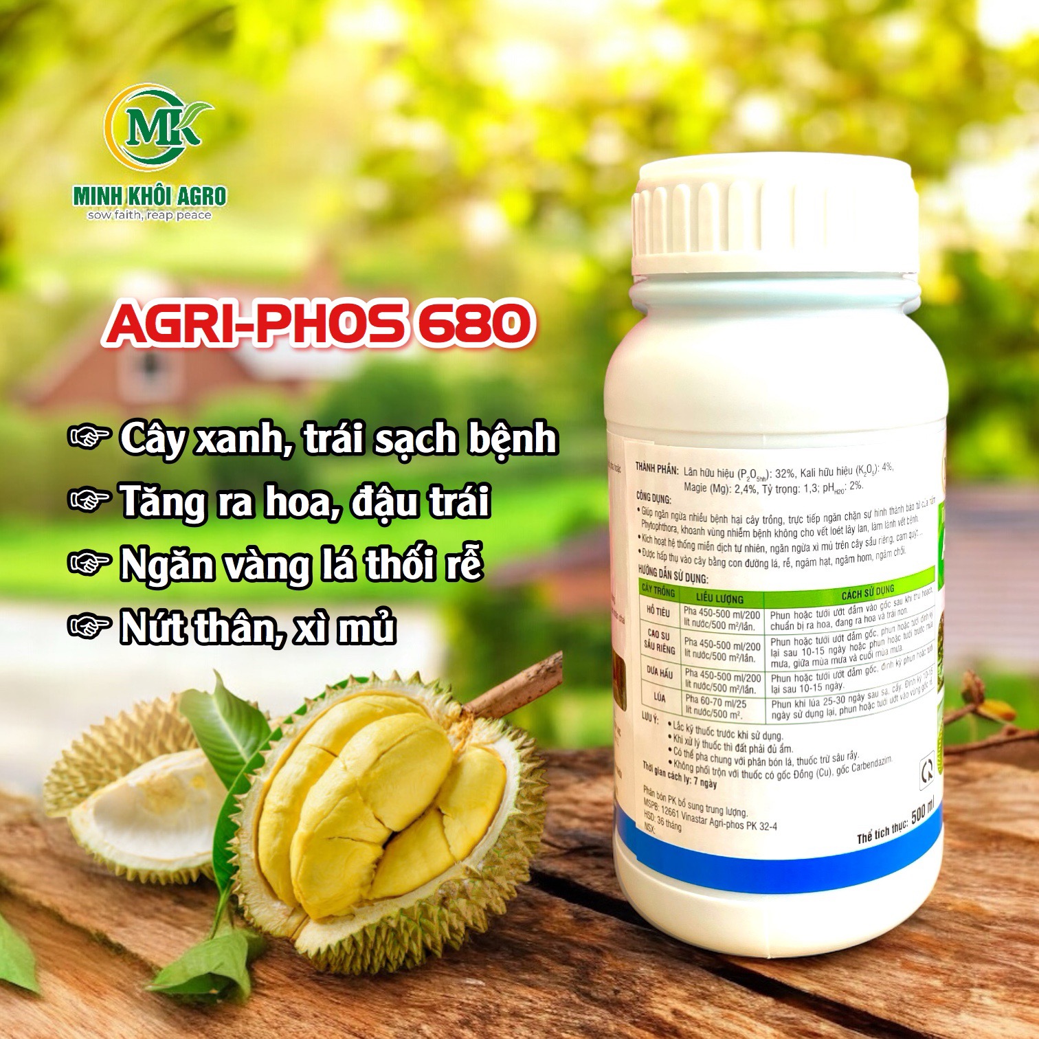 AGRI-PHOS 680 (PK 32-4) - Chai 500ml